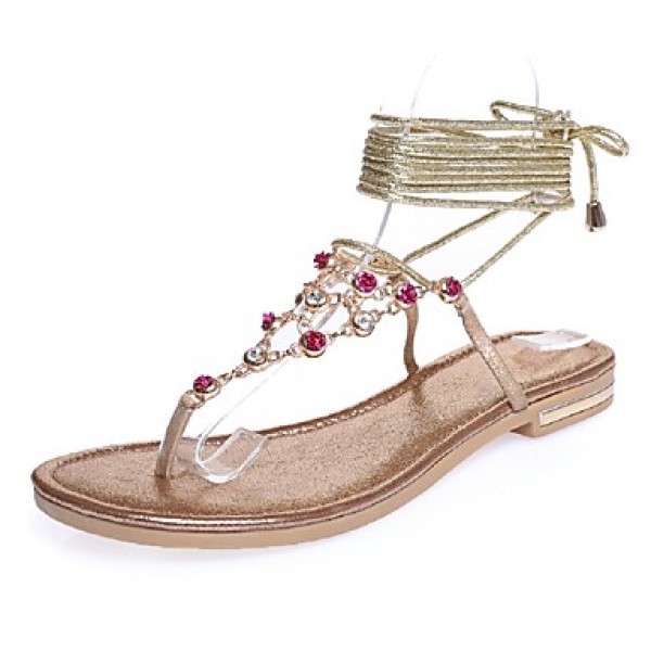 Women's Shoes Leather Low Heel Gladiator / An...