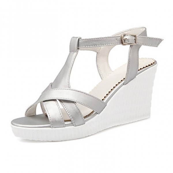 Women's Shoes Leatherette Wedge Heel Wedges S...