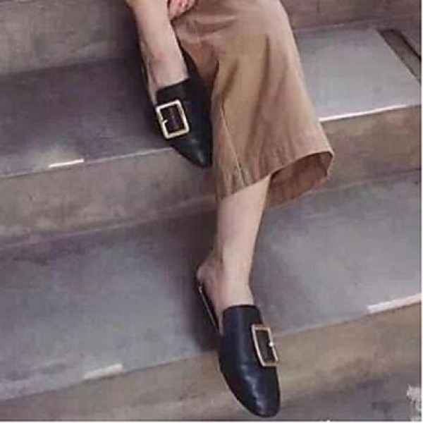 Women's Flats Fall Comfort Leather Casual Flat Hee...