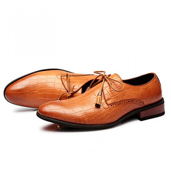 Men's Shoes Office & Career / Party & Evening / Casual Leather Oxfords Black / Brown  