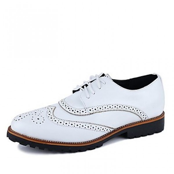 Men's Shoes Leather Casual Oxfords Casual Flat Hee...