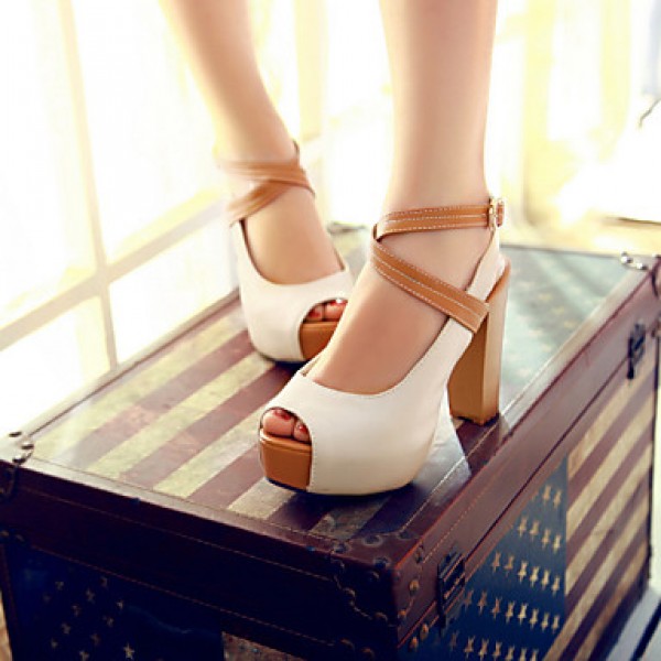 Women's Shoes Chunky Heel Heels/Open Toe Sand...