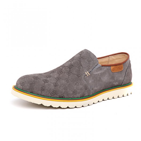 Men's Shoes Leather Casual Loafers Casual Low Heel...